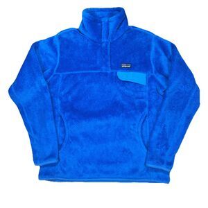 Patagonia Re-Tool Snap T PULLOVER Jacket Womens Medium Fleece Blue Pockets